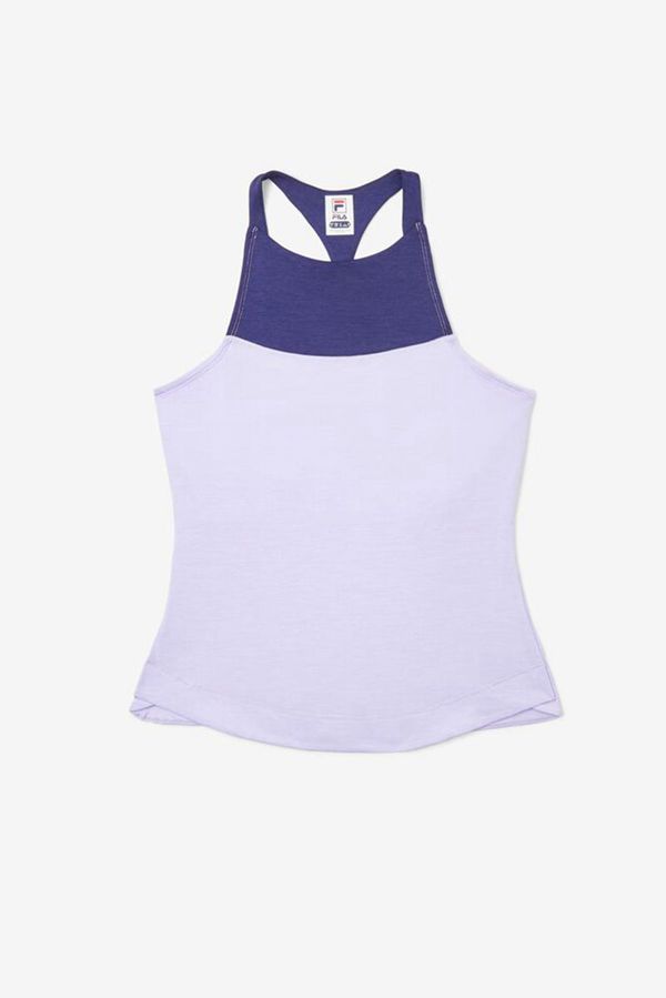 Fila Back Court Halter Women's Tank Top - Purple/Light Green,NZ 78-2781